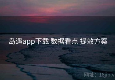 岛遇app下载 数据看点 提效方案