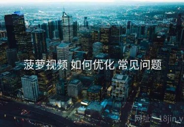 菠萝视频 如何优化 常见问题