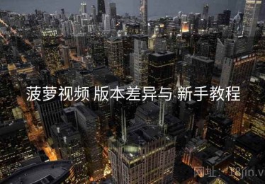 菠萝视频 版本差异与 新手教程