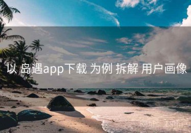 以 岛遇app下载 为例 拆解 用户画像