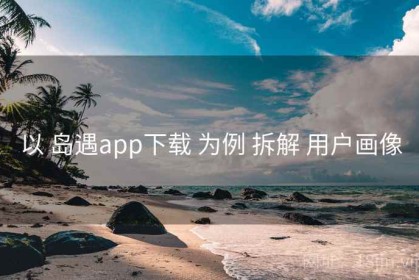 以 岛遇app下载 为例 拆解 用户画像