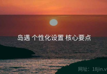 岛遇 个性化设置 核心要点