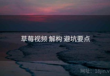 草莓视频 解构 避坑要点