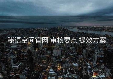 秘语空间官网 审核要点 提效方案
