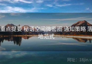 重点提要 秘语空间微密圈 通知策略 落地范式