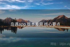 岛遇app 版本差异 核心要点