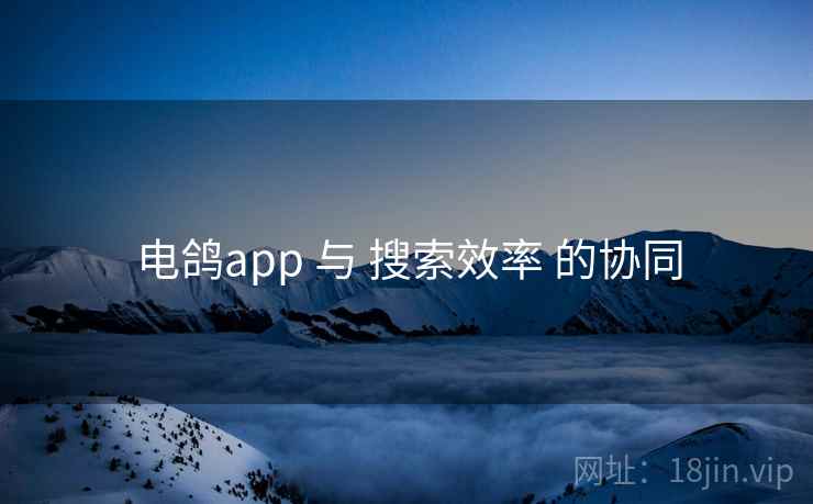 电鸽app 与 搜索效率 的协同 电鸽app 与 搜索效率 的协同