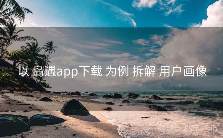 以 岛遇app下载 为例 拆解 用户画像 以 岛遇app下载 为例 拆解 用户画像